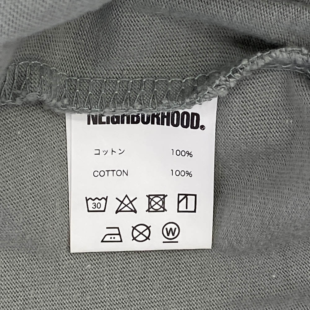 NEIGHBORHOOD ネイバーフッド 22SS NH-11 C-TEE ロゴプリント 半袖 クルーネック Tシャツ グレー系 L【中古】