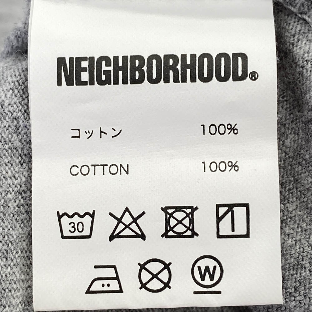 NEIGHBORHOOD ネイバーフッド 23SS NH.TEE SS-13 バック プリント Tシャツ グレー系 L【中古】