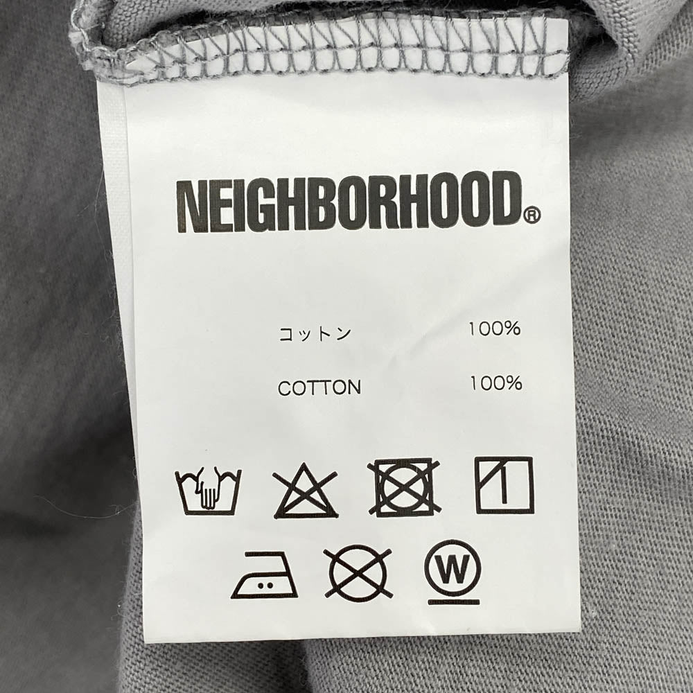 NEIGHBORHOOD ネイバーフッド 20AW × Motorhead モーターヘッド NHMH-1 C-TEE ロゴ プリント 半袖 Tシャツ グレー系 L【中古】