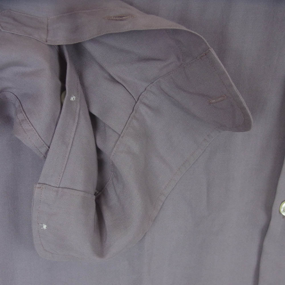 WACKO MARIA ワコマリア OPEN COLLAR SHIRT オープンカラー 長袖 シャツ 日本製 パープル系 M【中古】