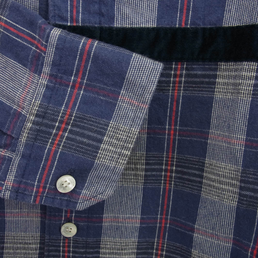 VISVIM ビズビム 0112205011024 5 NATION SHIRT 長袖 切替 チェック シャツ パープル系 1【中古】