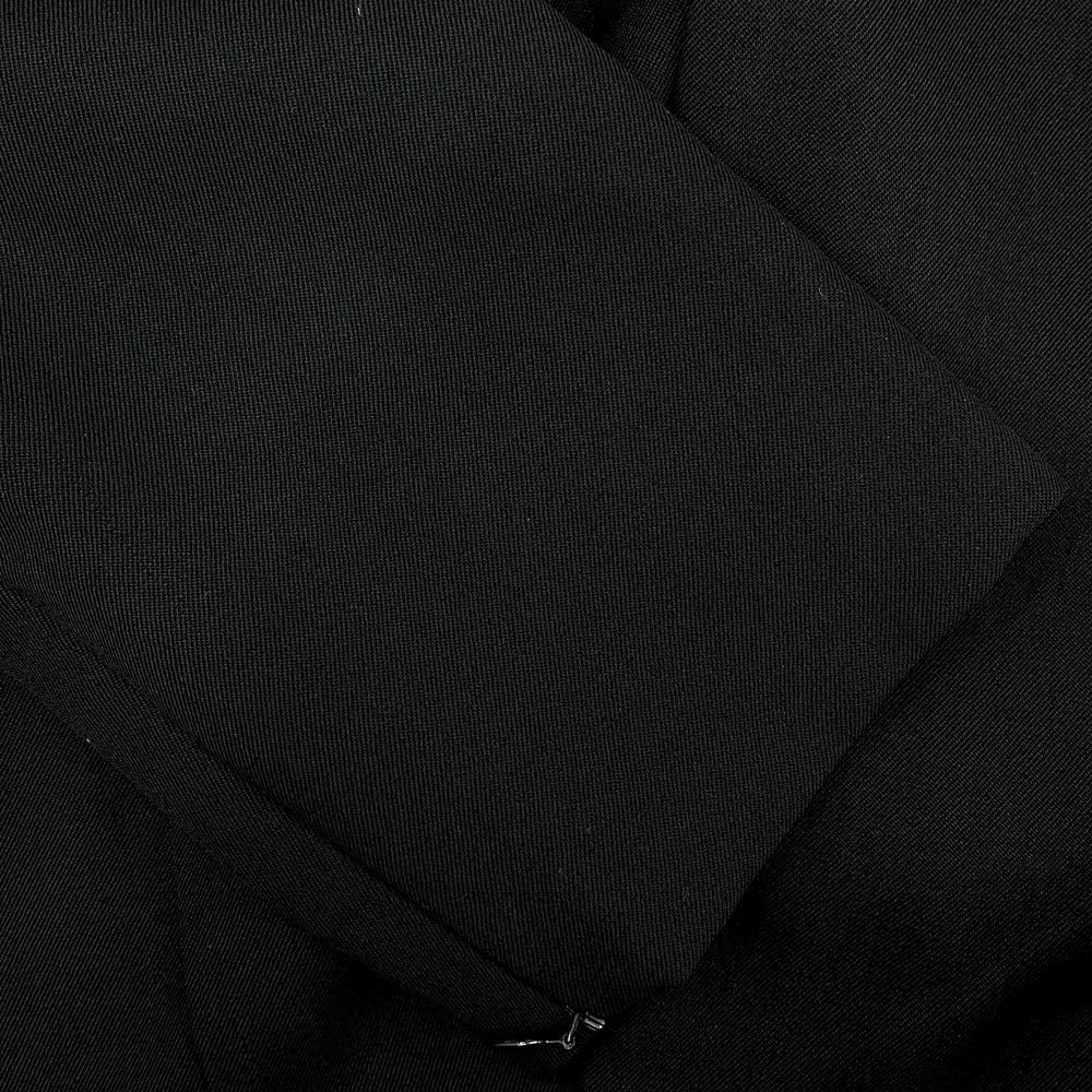UNDERCOVER アンダーカバー 23AW 6839 ハルキングウールツイル 袖ジップ ベストドッキング ロング ジャケット ブラック系 3【新古品】【未使用】【中古】