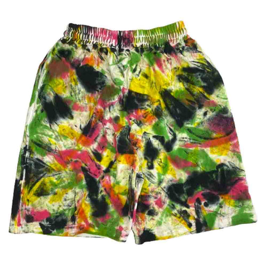 CELINE セリーヌ 22SS 2Z144383Q タイダイ 総柄 ロゴ ジャージー スウェット ショーツ ハーフ ショート パンツ マルチカラー系 XS【新古品】【未使用】【中古】