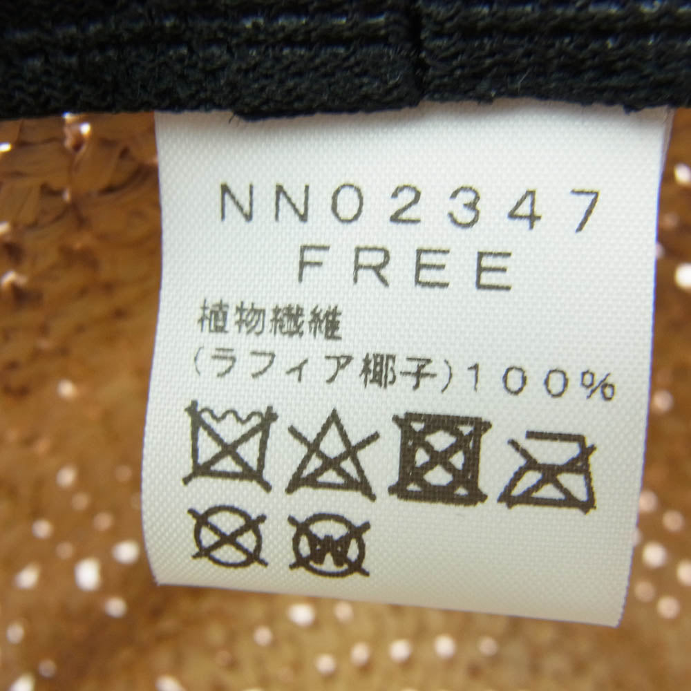 THE NORTH FACE ノースフェイス NN02347 Raffia Hat ラフィア ハット 麦わら帽子 ベージュ系 FREE【中古】