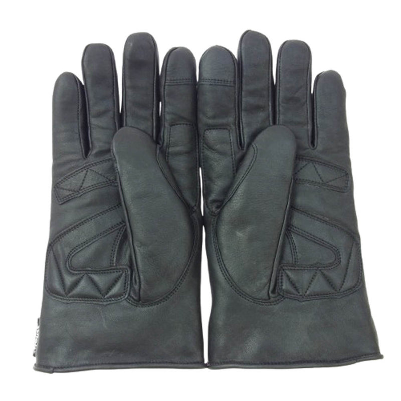 極暖】SCHOTT ボア レザー グローブ Lサイズ ブラック ガントレット