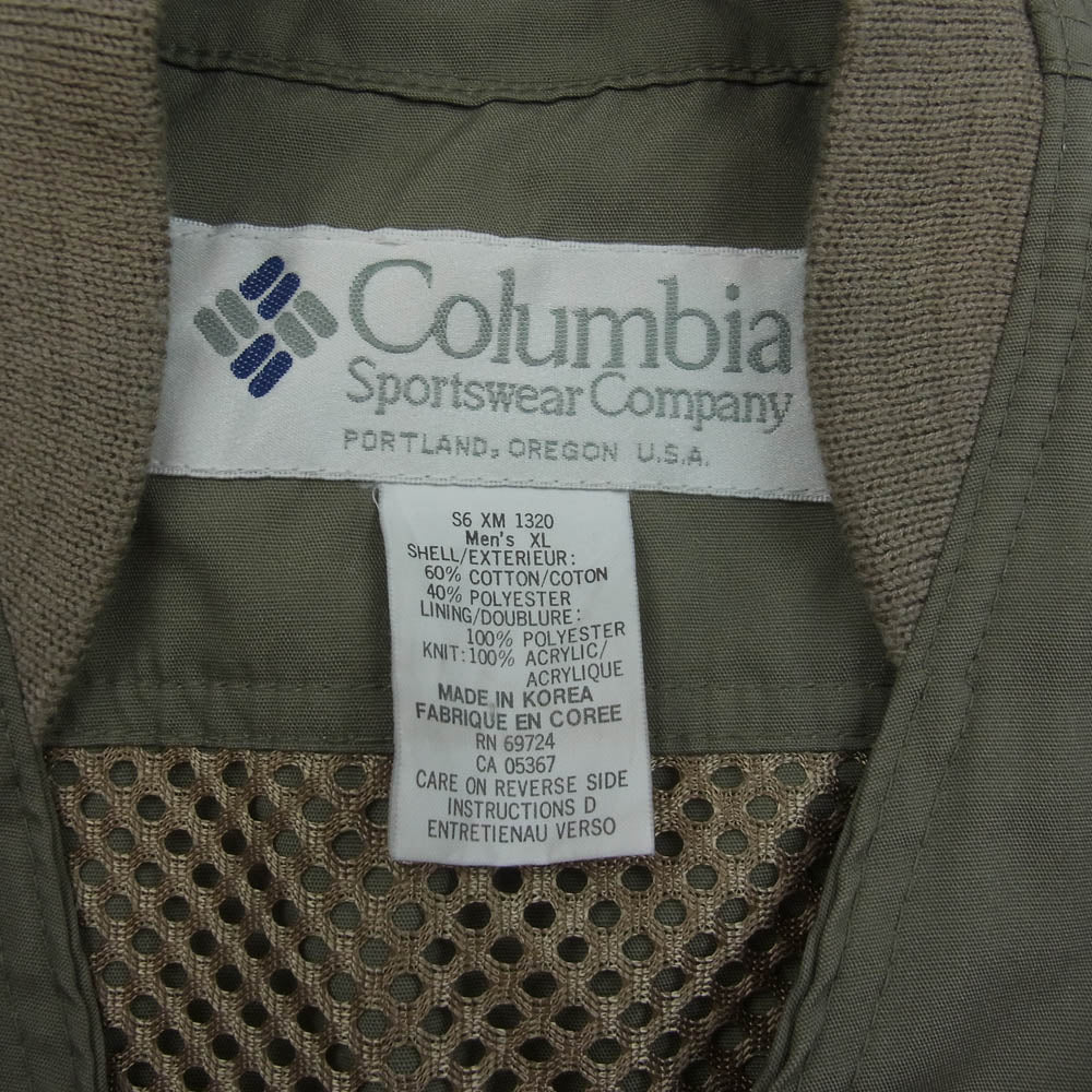 Columbia コロンビア C-TK5000 フライベスト フィッシングベスト カーキ系 XL【中古】