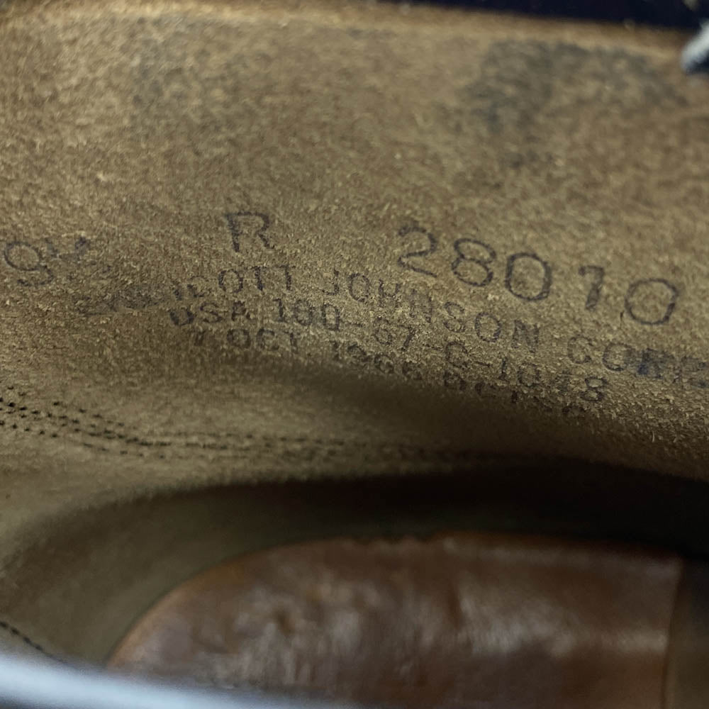 ヴィンテージ US ARMY 米軍 実物 AVON オイルレジスタントソール スチールトゥ セーフティ チャッカ ブーツ ブラック系 US9.5【中古】