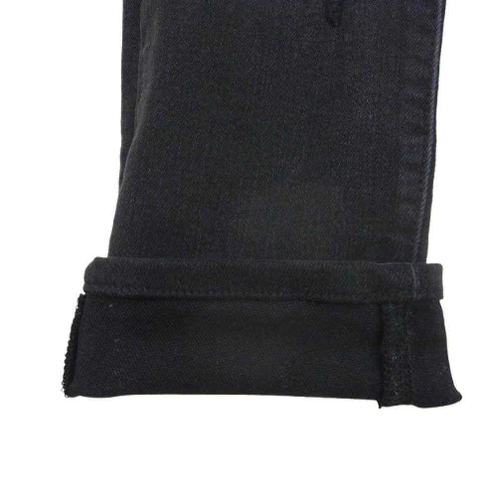 AMIRI アミリ RN 150712 ペイズリー ダメージ加工ストレッチ デニム パンツ ブラック系 W28【中古】