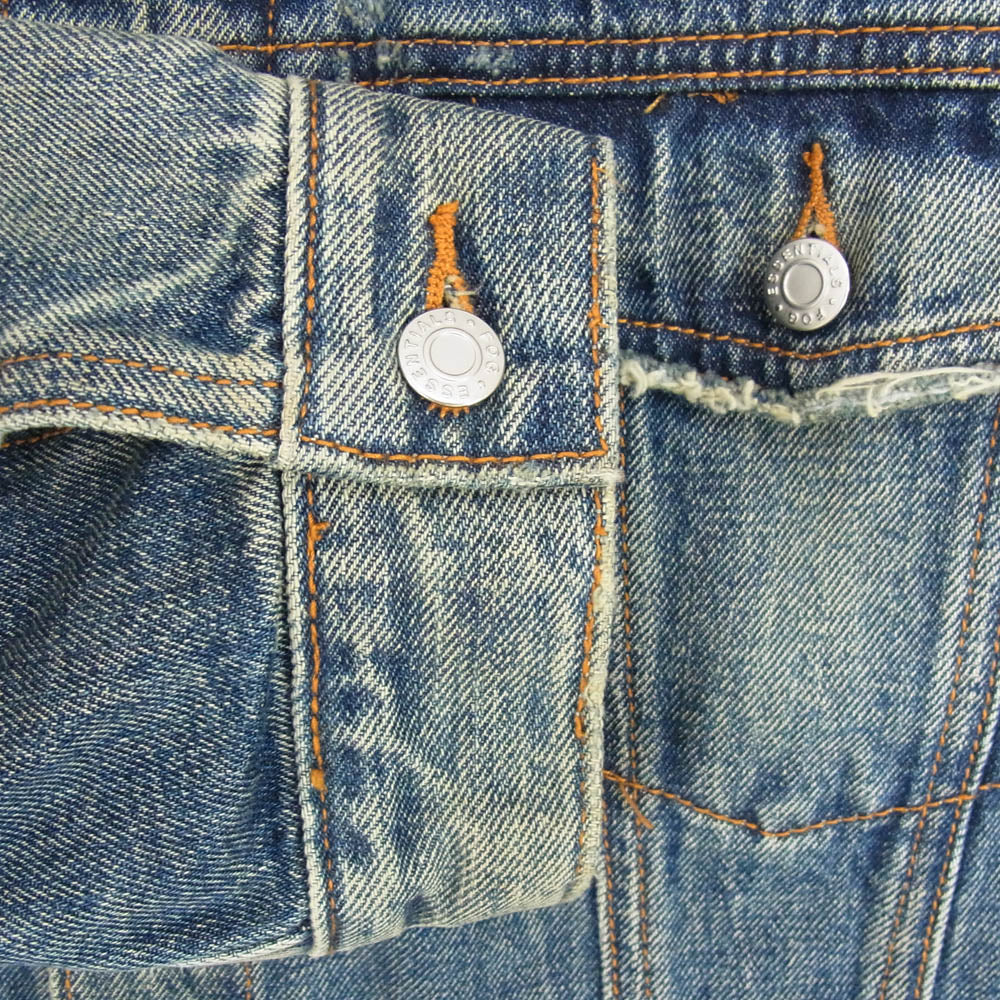 FEAR OF GOD フィアオブゴッド ESSENTIALS エッセンシャルズ バックロゴパッチ デニムジャケット ジージャン インディゴブルー系 L【中古】