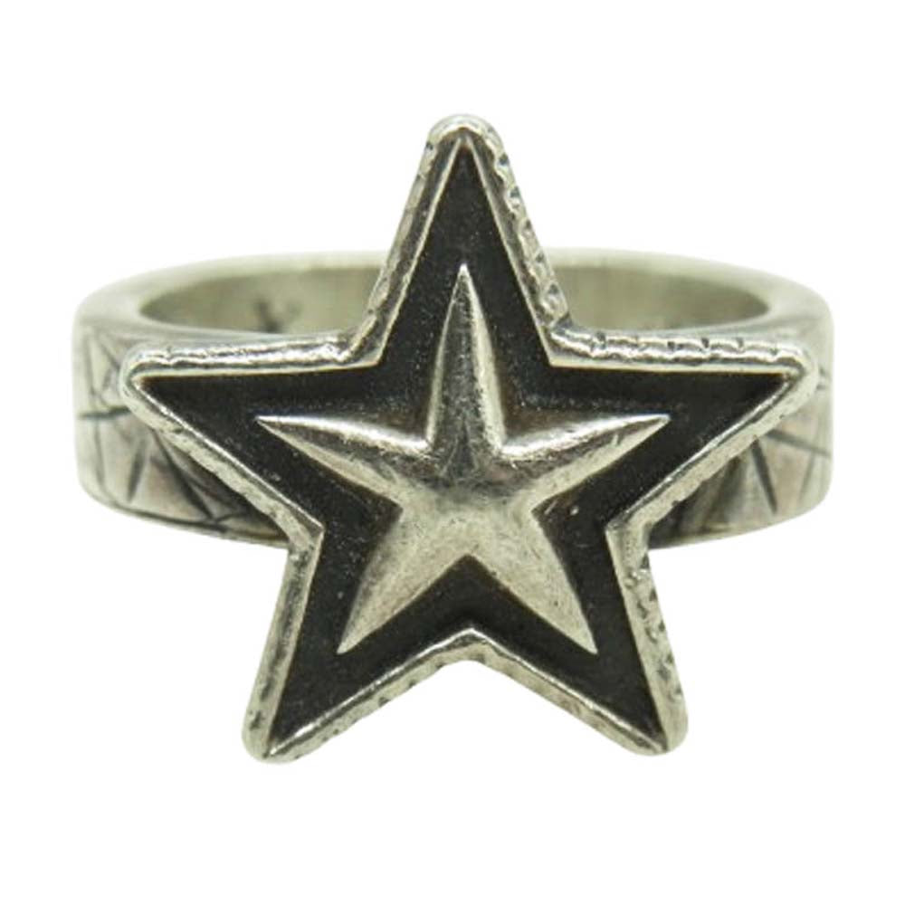 Cody Sanderson コディサンダーソン SMALL STAR&CAT SCRATHSQUARE RING スモール スター&キャット スクラッチスクエア リング シルバー系 11号【中古】 Cody Sanderson コディサンダーソン SMALL STAR&CAT SCRATHSQUARE
