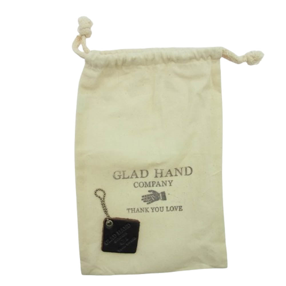 GLADHAND & Co. グラッドハンド GH Co-USA BELT 5連 スクエア スタッズ レザー ベルト ブラック系 32【中古】