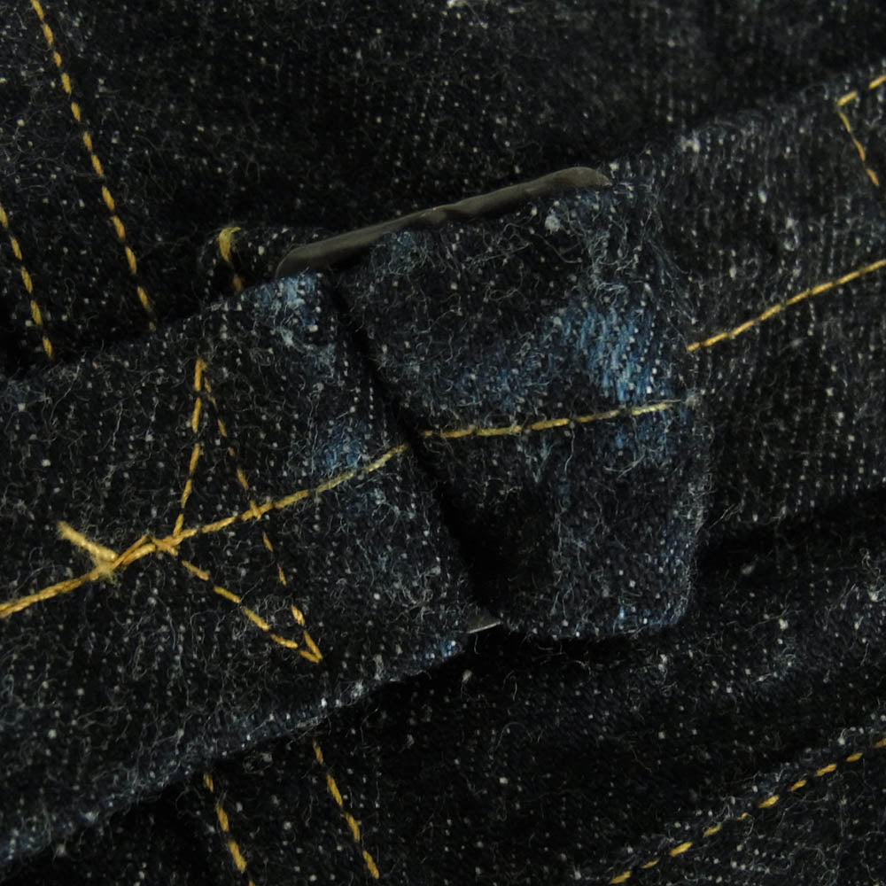 New Manual ニューマニュアル NM-No.1 001 T-BACK DENIM JACKET Tバック デニム ジャケット インディゴブルー系 FREE【美品】【中古】