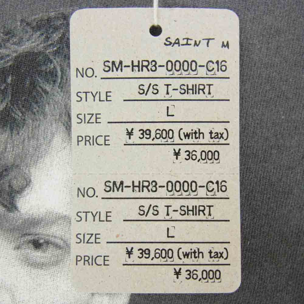SAINT MICHAEL セントマイケル 25SS SM-HR8-0000-C16 Robert Mapplethorpe MT SS TEE PORTRAIT ロバートメイプルソープ フォトプリント 半袖 Tシャツ オフホワイト系 L【極上美品】【中古】