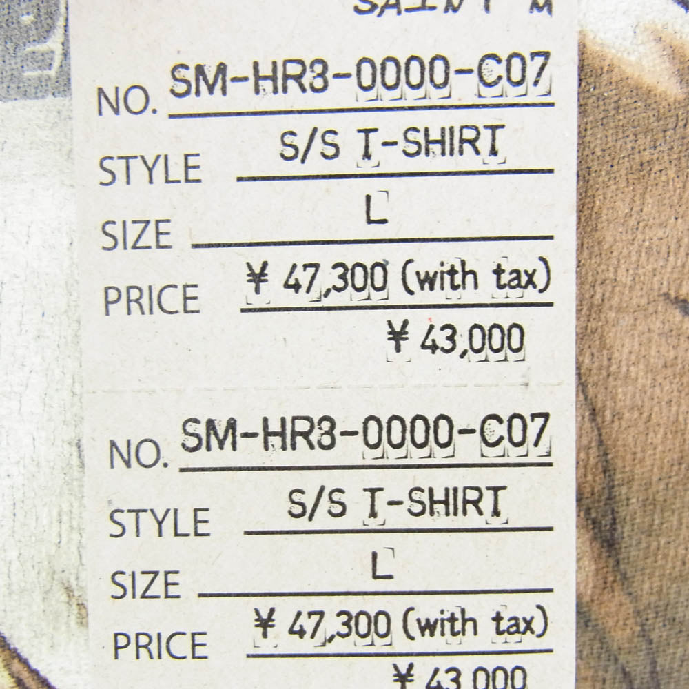 SAINT MICHAEL セントマイケル 25SS SM-HR8-0000-C07 × 攻殻機動隊 GS_SS_TEE プリント 半袖 Tシャツ ネイビー系 L【極上美品】【中古】