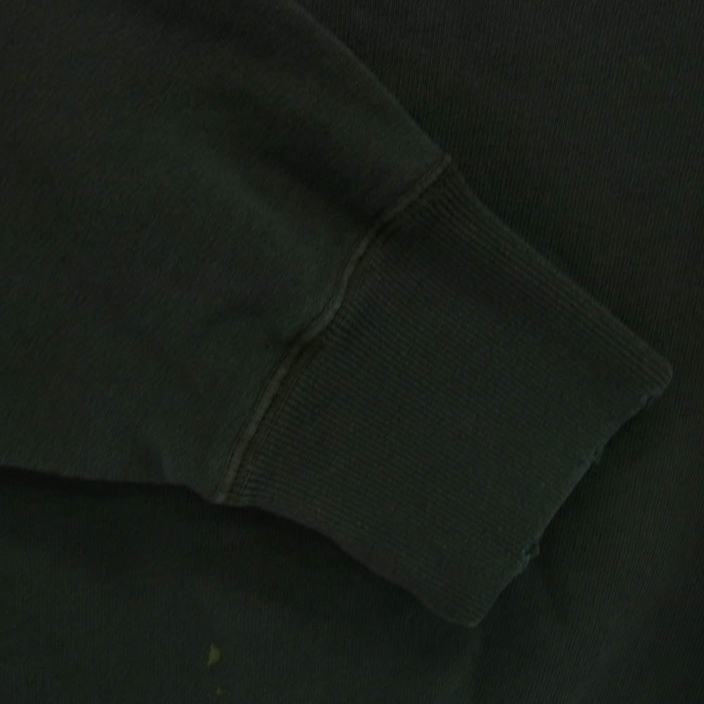 MAISON MARGIELA メゾンマルジェラ 25SS S50GU0237 ロゴ ペンキ加工 四つタグ スウェット トレーナー ブラック系 XL【中古】