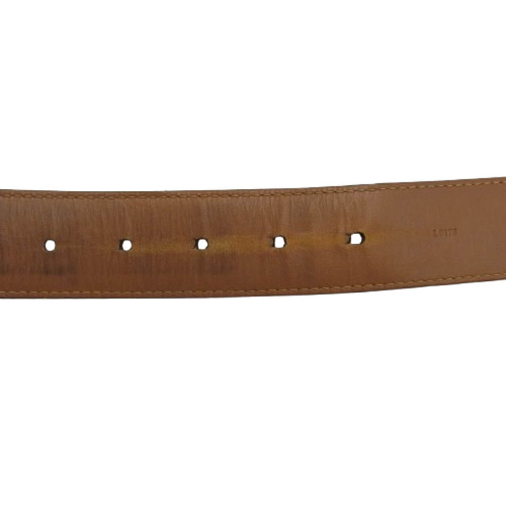 Berluti ベルルッティ カリグラフィ レザーベルト ブラック系 ベージュ系 ブラウン系【中古】