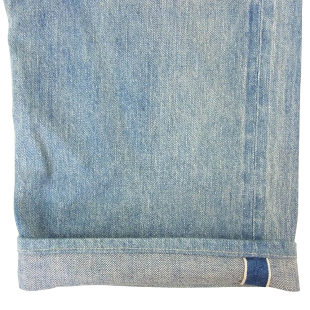 AURALEE オーラリー 23AW A23AP02DE SELVEDGE FADED LIGHT DENIM PANTS ユーズド加工 ストレートデニムパンツ インディゴブルー系 3【中古】