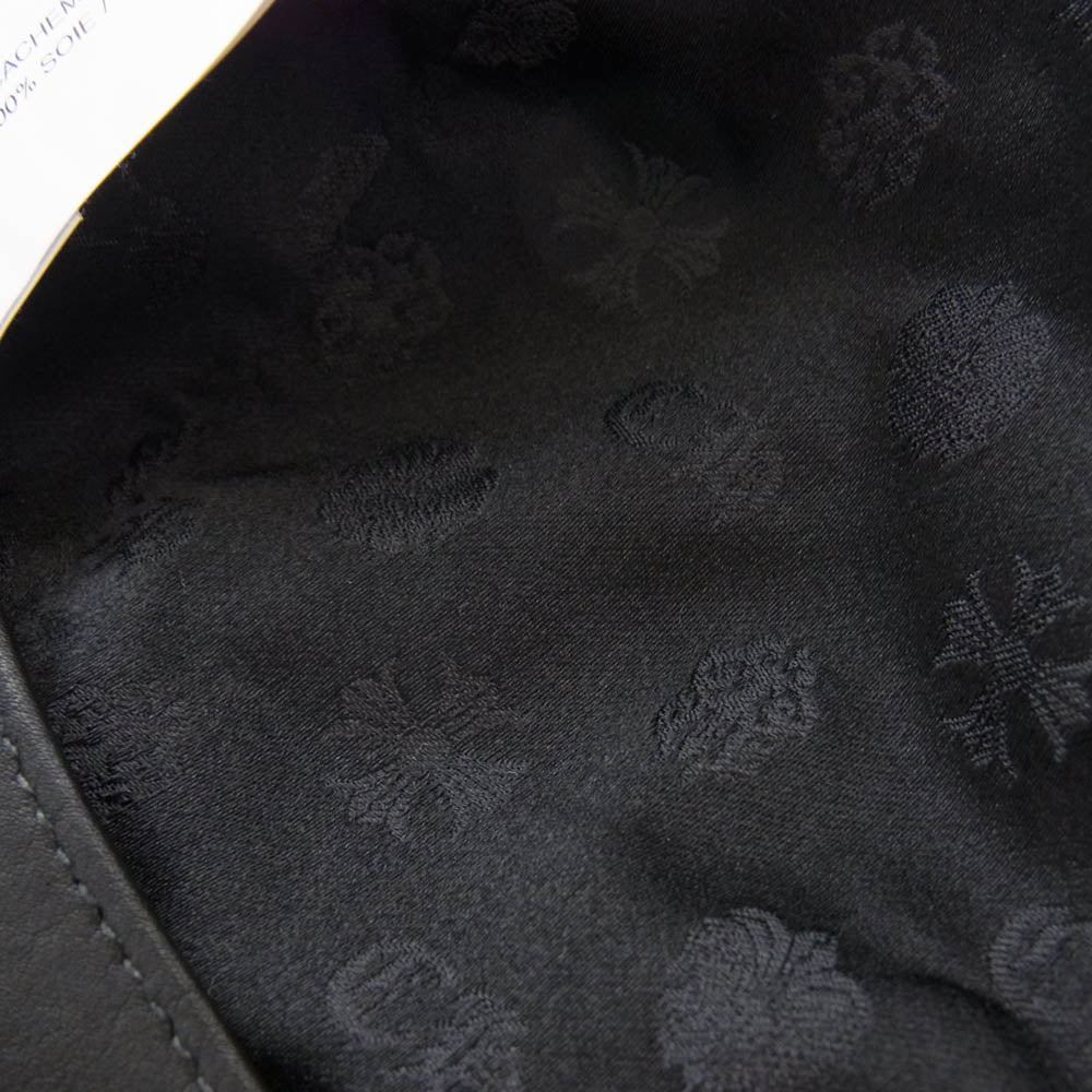 CHROME HEARTS クロムハーツ(原本無) GINA ジーナ セーフピン付き クロスボール カシミヤ ベレー帽 ブラック系 S【中古】