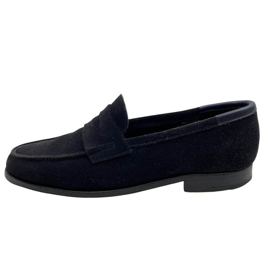 John Lobb ジョンロブ 4395 LOPEZ ロペス スエード レザー ローファー ブラック系【中古】