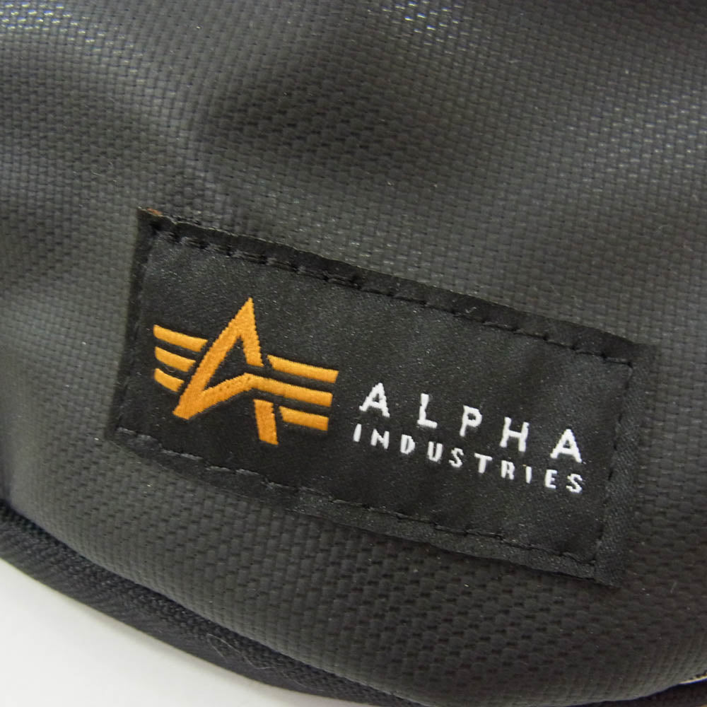 ALPHA アルファ ナイロン ボディ ショルダー ウエスト バッグ ブラック系【極上美品】【中古】