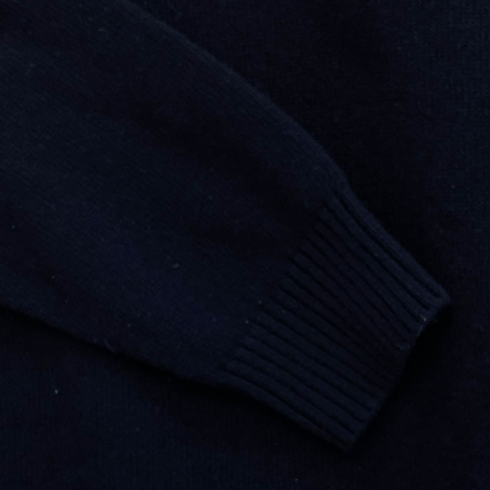 STONE ISLAND ストーンアイランド 7115552A3 ロゴワッペン クルーネックニット ネイビー系 XXXL【中古】