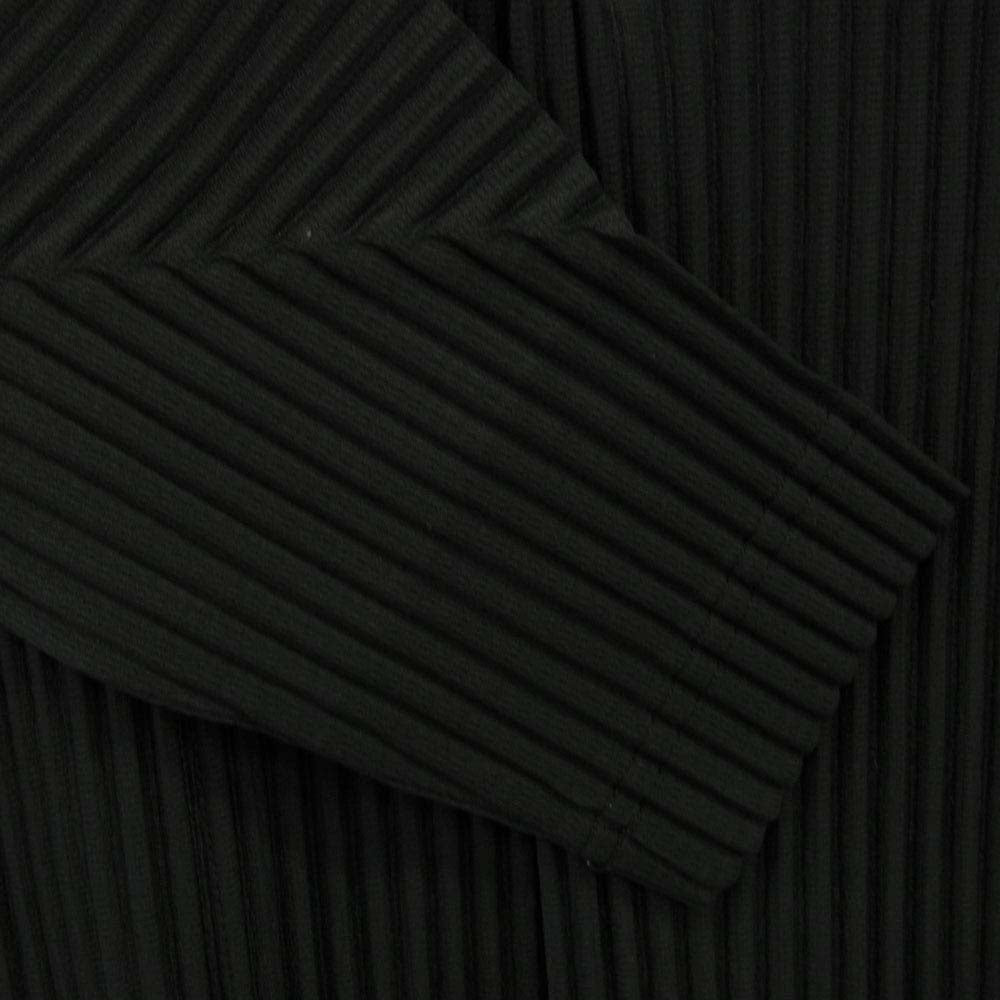 HOMME PLISSE ISSEY MIYAKE オム プリッセ イッセイミヤケ 25SS HP51JL116 MONTHLY COLOR APRIL マンスリーカラー エイプリル プリーツ加工 カーディガン ノーカラージャケット ブラック系【中古】