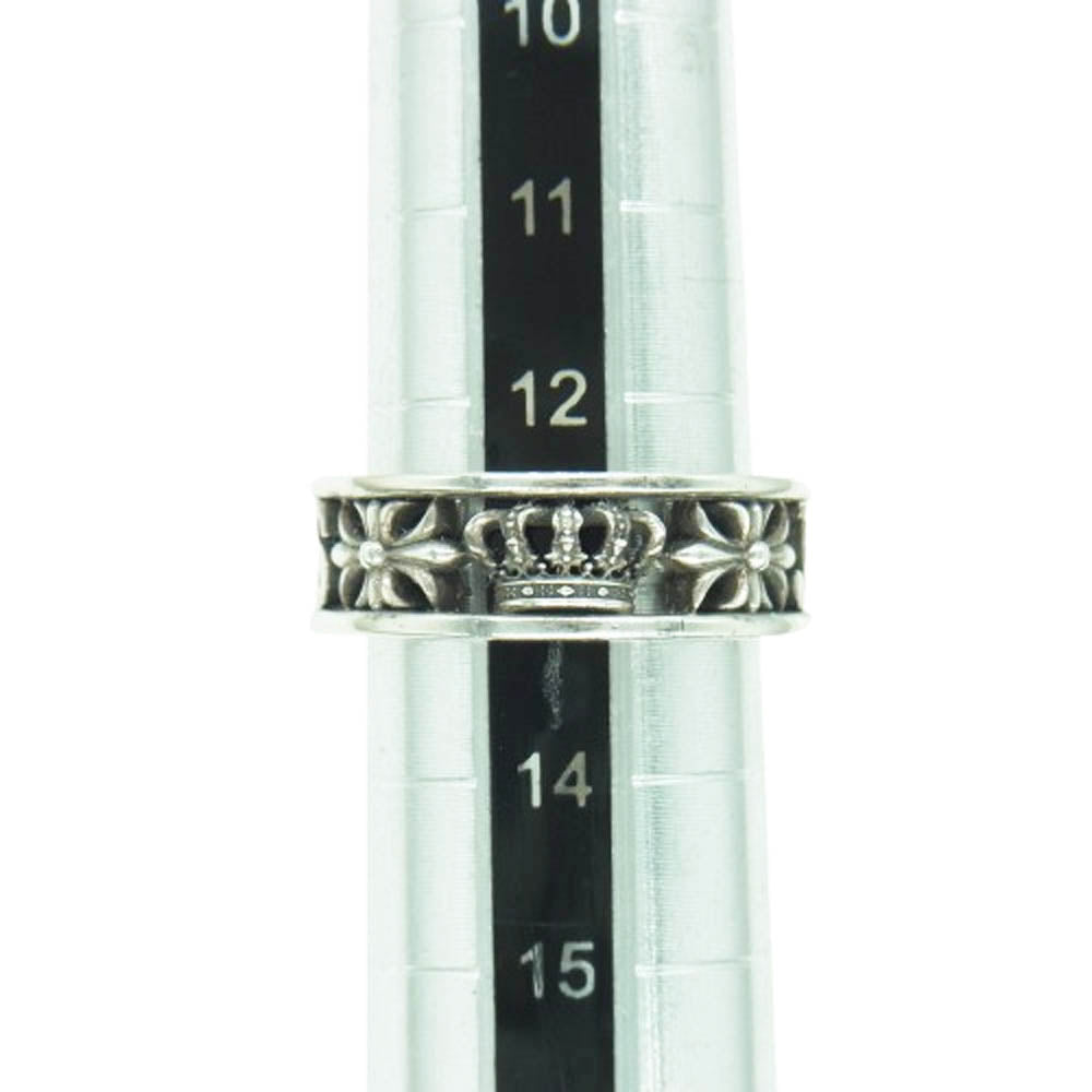 Justin Davis ジャスティンデイビス SRJ666 MAD LOVE マッドラブ クロス クラウン リング シルバー系 13号【中古】