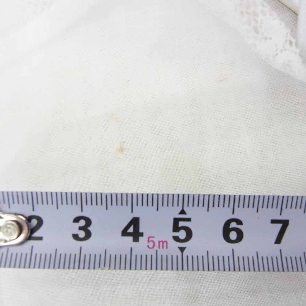 CHANEL シャネル 01P P17753V09863 レース刺繍 バックボタン シースルー ノースリーブ ブラウス シャツ ホワイト系 42【中古】