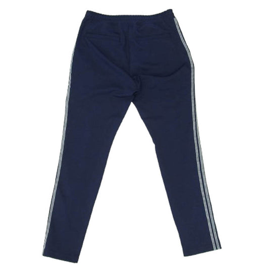 ISAMUKATAYAMA BACKLASH イサムカタヤマバックラッシュ 2105-01 POLYESTER-JERSEY SLIM ZIPPED TRACK PANTS ポリジャージー スリムフィット 裾ジップ トラックパンツ ネイビー系 L【中古】