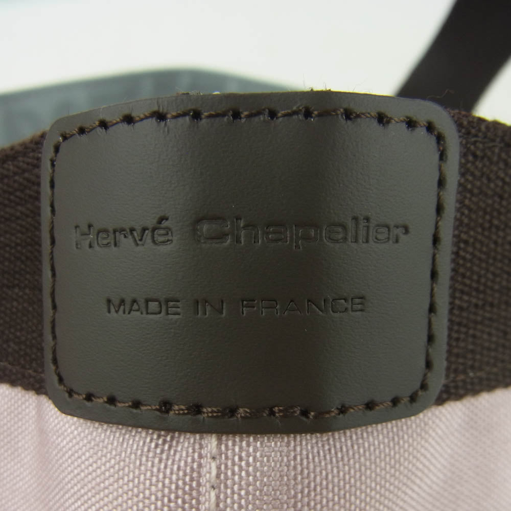 Herve Chapelier エルベ・シャプリエ 701C タラマ 舟形トートS スモール トートバッグ ピンク系 ダークブラウン系【美品】【中古】