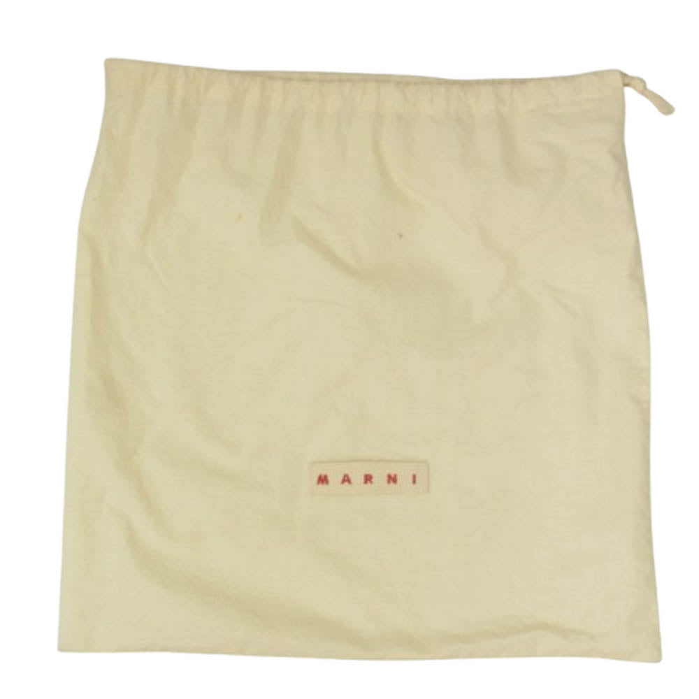 MARNI マルニ メタリックシルバー ミニトランク ワンショルダー ハンドバッグ ゴールド系【中古】