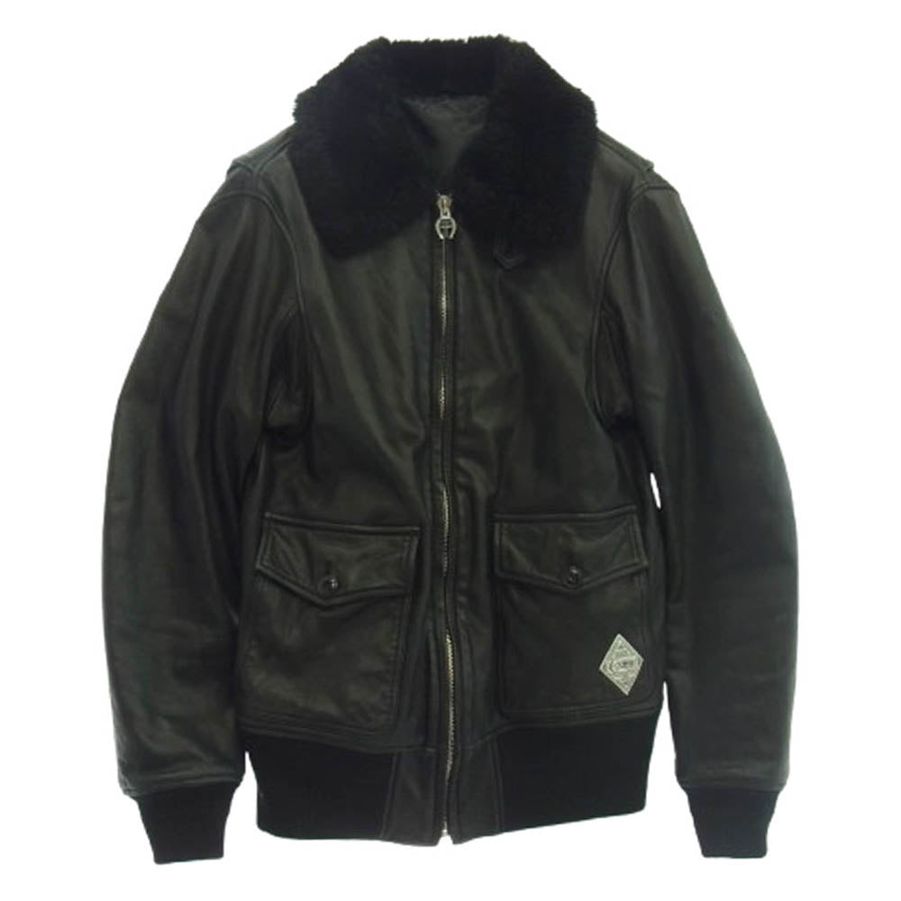 CRIMIE クライミー C0I5-OT01 G-1 レザー フライトジャケット ブラック系【中古】 CRIMIE クライミー C0I5-OT01 G-1 レザー フライトジャケット ブラック