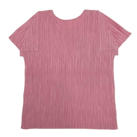 PLEATS PLEASE プリーツプリーズ イッセイミヤケ PP63-JK602 プリーツ加工 フレンチスリーブ カットソー Tシャツ ピンク系 3【中古】