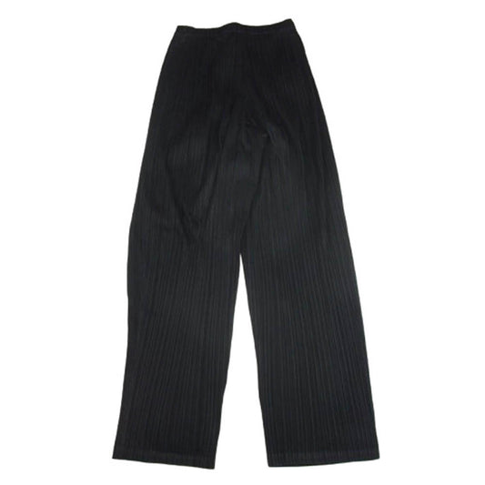 PLEATS PLEASE プリーツプリーズ イッセイミヤケ PP71-JF125 プリーツ加工 ウエストゴム イージー パンツ ブラック系 3【中古】