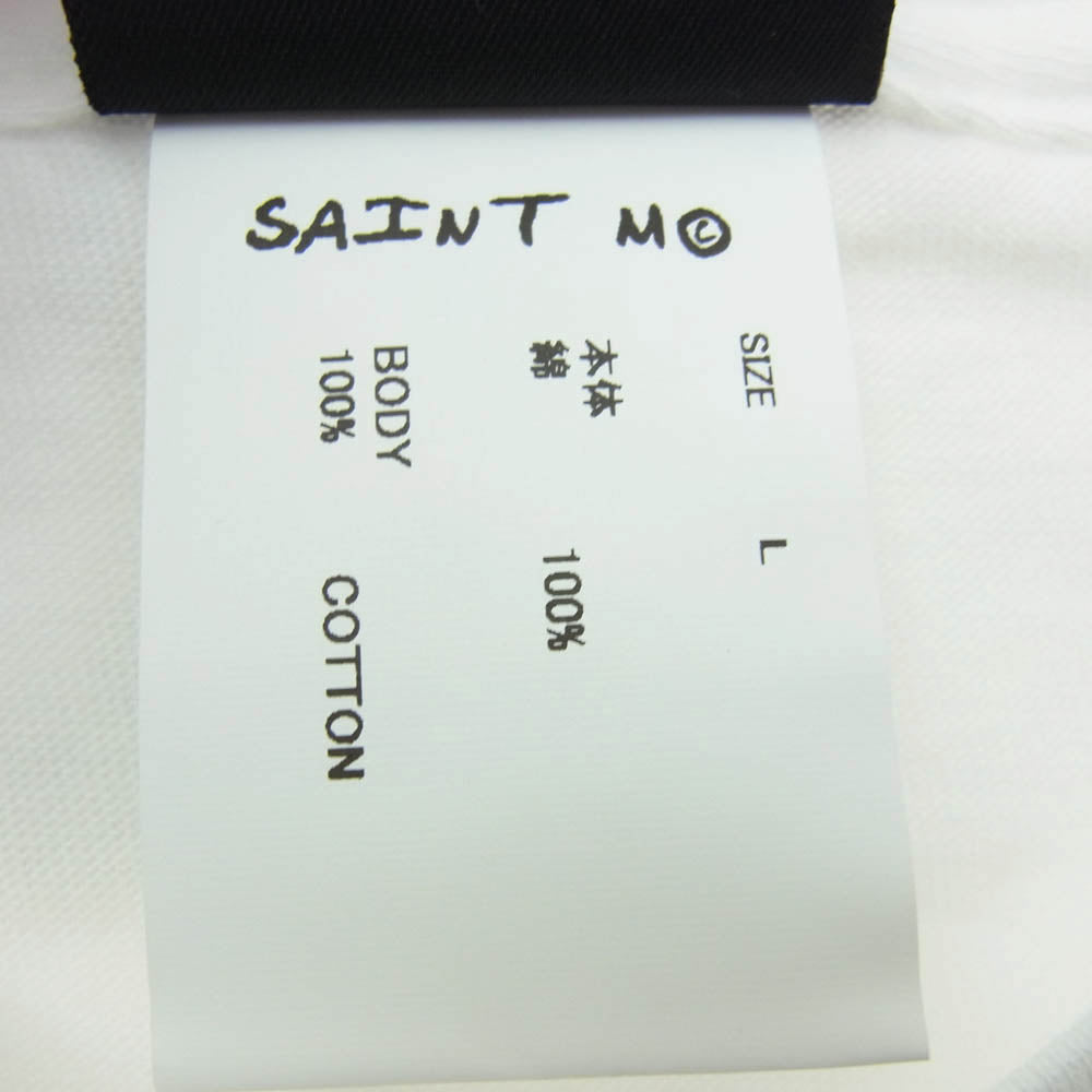 SAINT MICHAEL セントマイケル 23AW SM-A23-0000-C31 The Kid Laroi SS TEE ザキッドラロイ プリント 半袖 Tシャツ ホワイト系 L【新古品】【未使用】【中古】