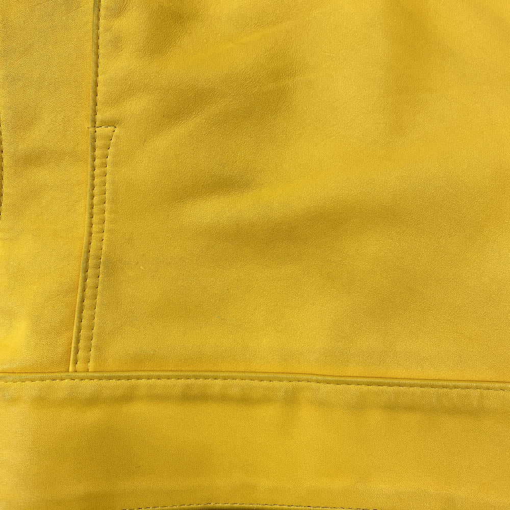 Lewis Leathers ルイスレザー Bermuda バミューダ LIXジップ ダブル ライダース ジャケット イエロー系 34【中古】