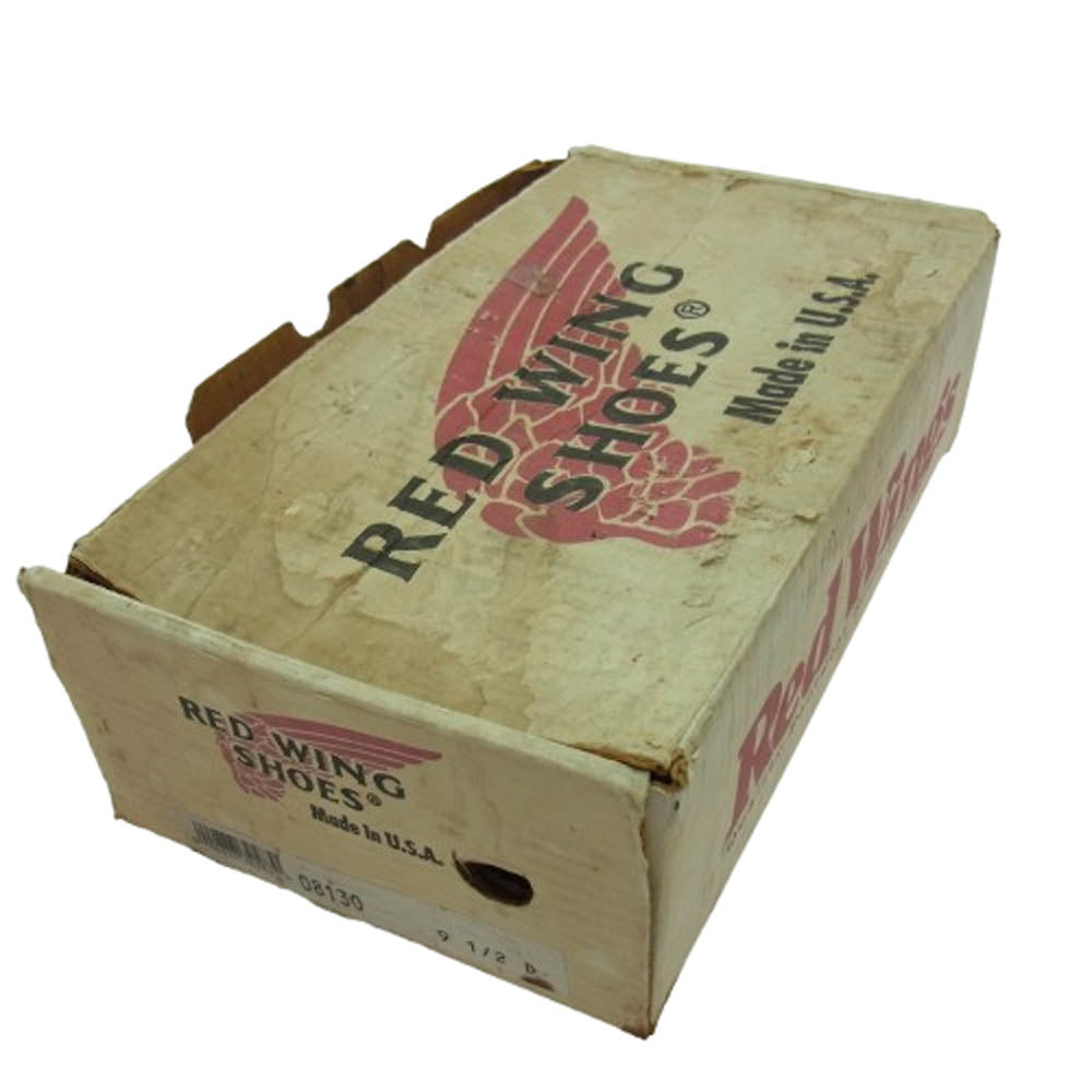 RED WING レッドウィング 8130 90's~00's USA製 刺繍羽タグアイリッシュセッター モックトゥ レザーブーツ ブラック系 9.5【中古】