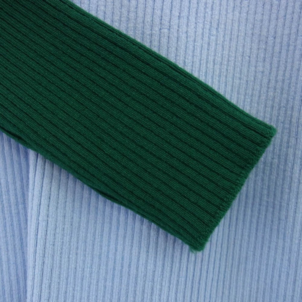 ヌメロヴェントゥーノ ドッキング ニット セーター ライトブルー系 グリーン系 40【中古】