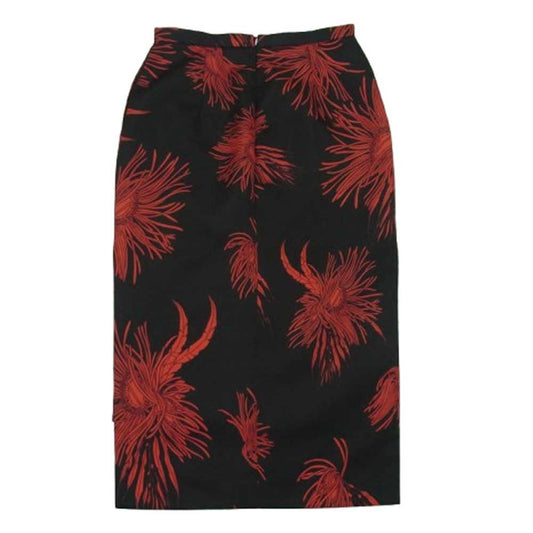 ヌメロヴェントゥーノ 19I-C035-5951 アネモネ 総柄 スカート イタリア製 ブラック系 レッド系 38【中古】