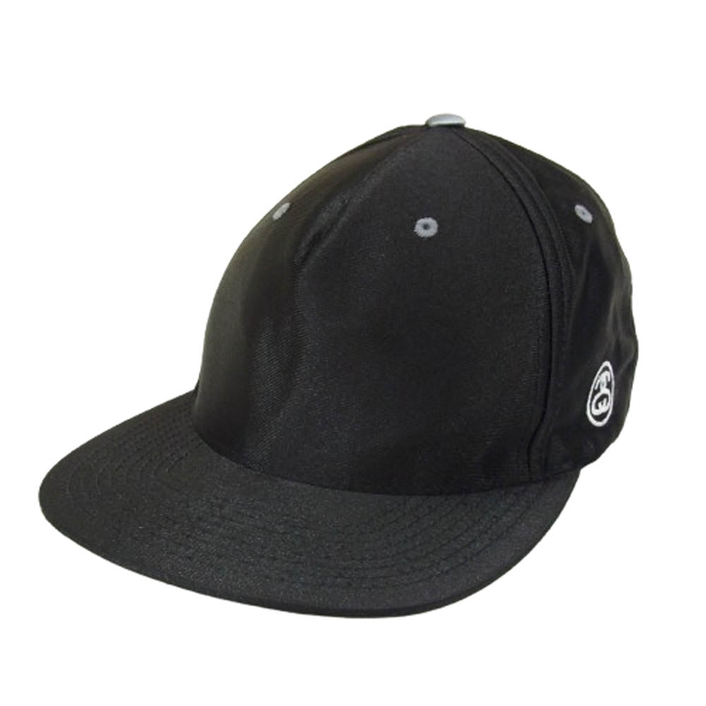 STUSSY ステューシー バックロゴ サテン キャップ 帽子 ブラック系