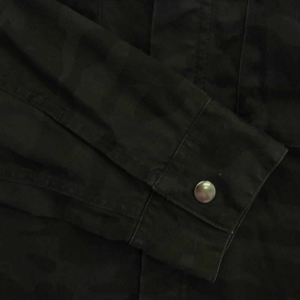 AVIREX アヴィレックス 6155159 USAF PATCHED HOODED SHIRT フード付きシャツ ジャケット ブラック系 M【中古】