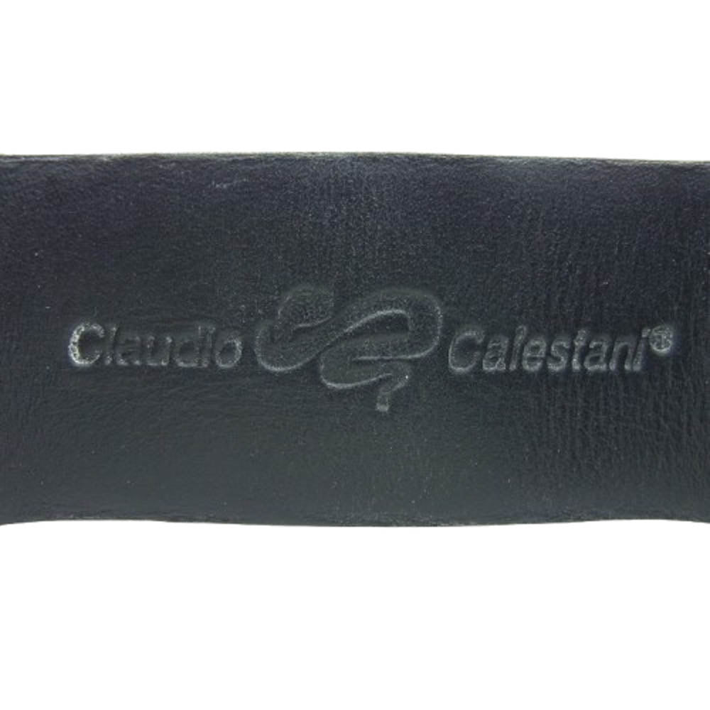 CLAUDIO CALESTANI クラウディオカレスターニ 3コンチョスナップ レザー ブレスレット ブラック系【中古】