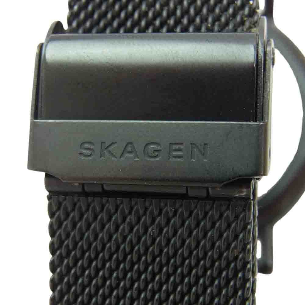 SKAGEN スカーゲン SKW6579 Signatur シグネチャー 三針 ミッドナイト スチールメッシュウォッチ 腕時計 ブラック系【中古】