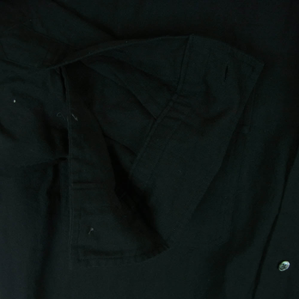 PORTER CLASSIC ポータークラシック レギュラーカラー ロールアップ 長袖 シャツ コットン 日本製 ブラック系 M【中古】