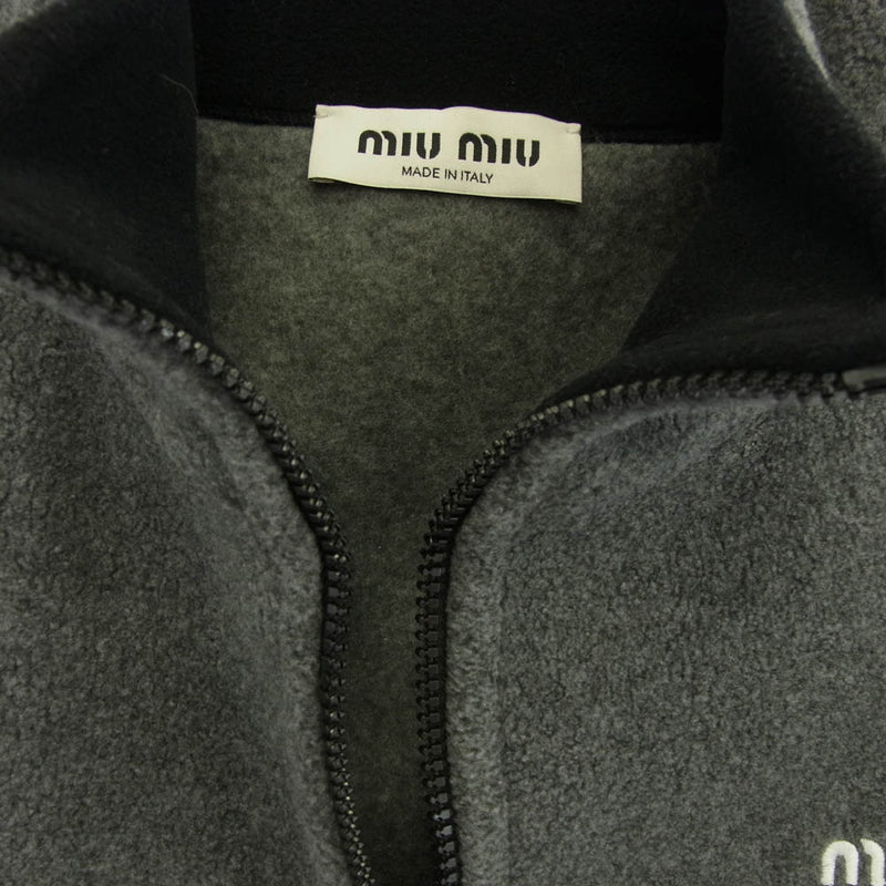 MIUMIU ミュウミュウ MJL042 S000 ロゴ刺繍 ジップアップ