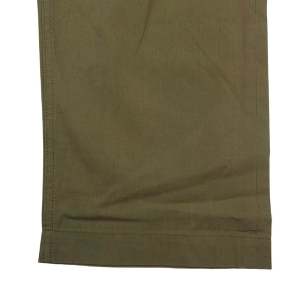 COMME des GARCONS HOMME PLUS コムデギャルソンオムプリュス 22SS PI-P015 サイドシンチ コットン ストレート ロングパンツ カーキ系 S【中古】