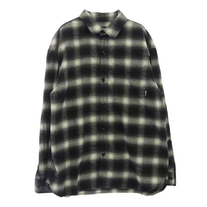 A17746 美品 ネイバーフッド ランバーチェックシャツ 白黒 M 厚手 A17746 美品 ネイバーフッド ランバーチェックシャツ 白黒 M