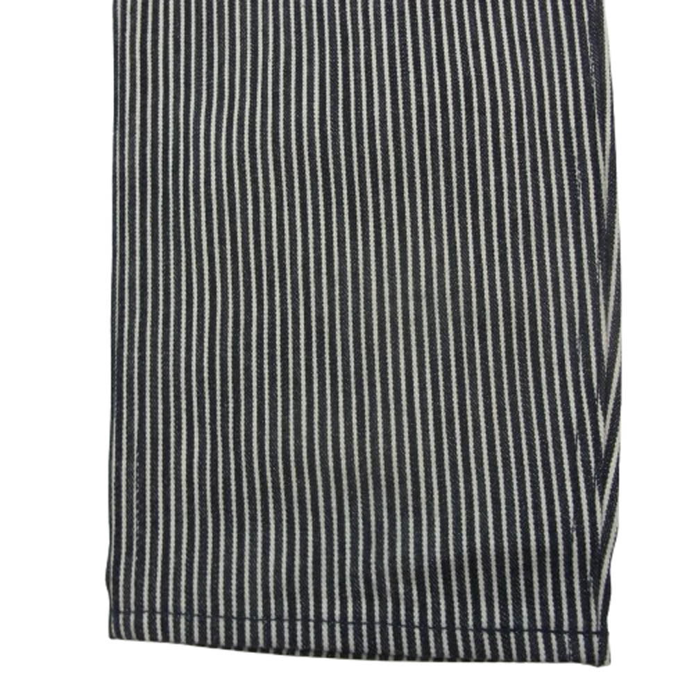 CELINE セリーヌ ヒッコリー ストライプ パンツ ブラック系 ホワイト系 29【中古】