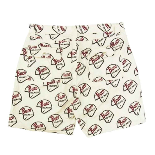 BUCO ブコ THE REAL MCCOY'S リアルマッコイズ HELMETS ヘルメット 総柄 ショーツ ハーフパンツ オフホワイト系 M【中古】