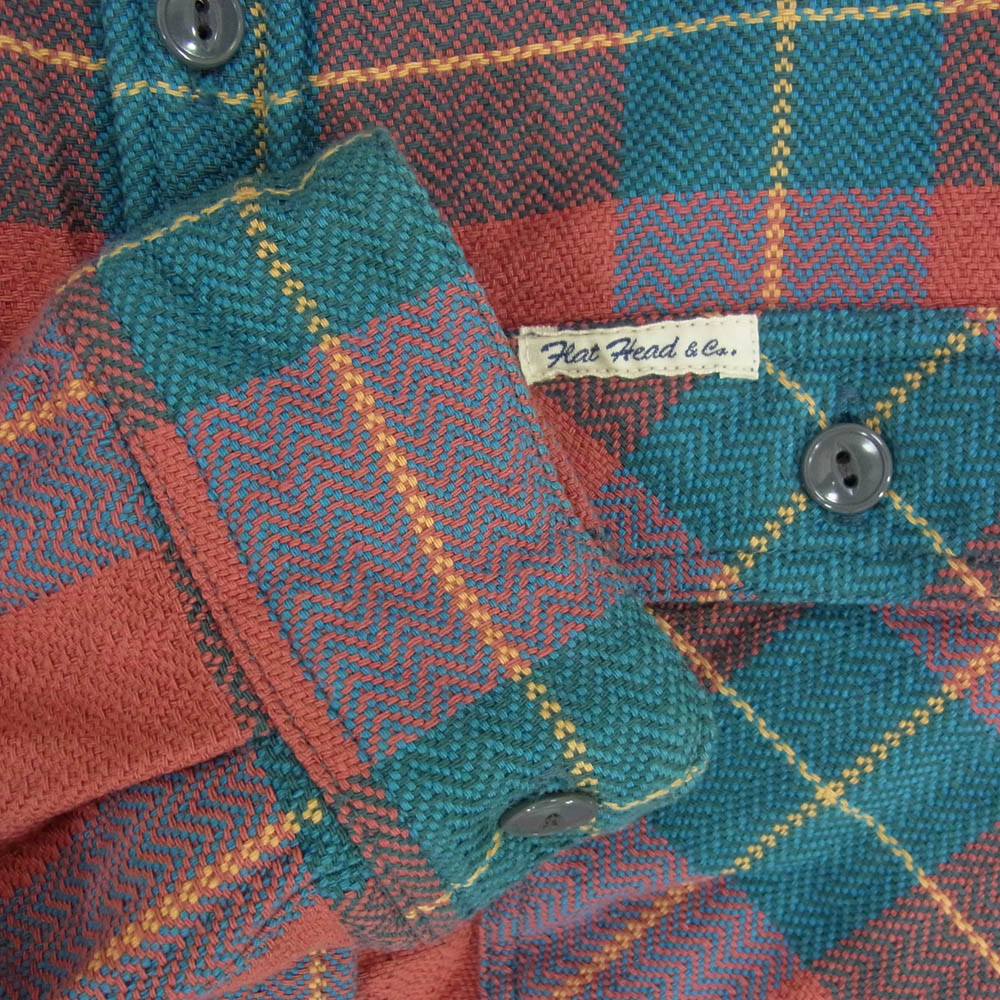 THE FLAT HEAD ザフラットヘッド チェック柄 ヘビーネル ワーク 長袖 ネルシャツ ジャケット マルチカラー系 S【中古】
